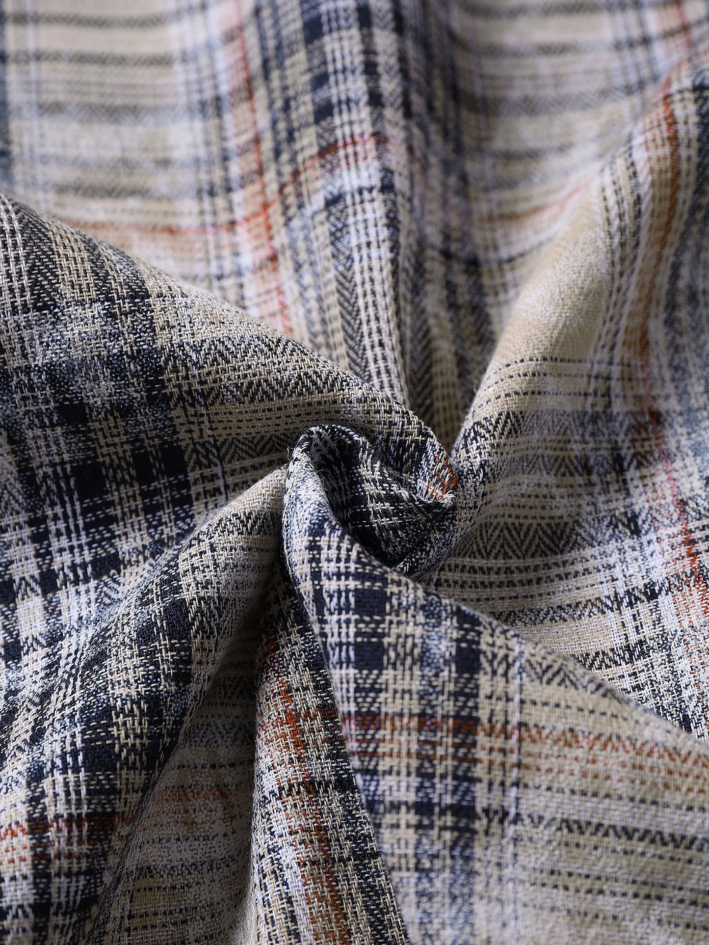 Casual Plaid Shirt with Button Front Stylish Streetwear Long Sleeve Shirt - S129