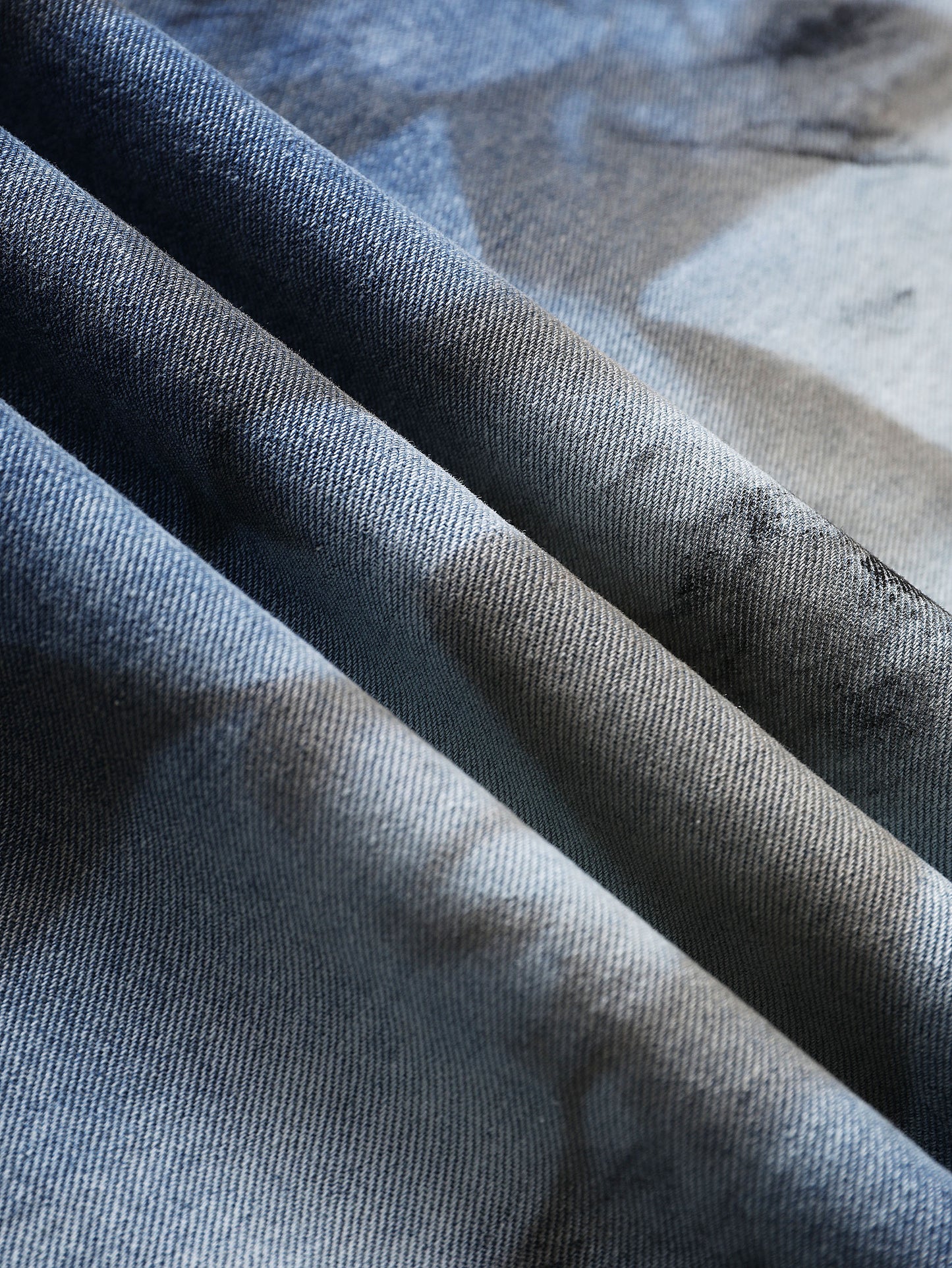 Hot Sale Streetwear Fashion Artistic Distressed Wide-Leg Denim Jeans with Zipper - S133