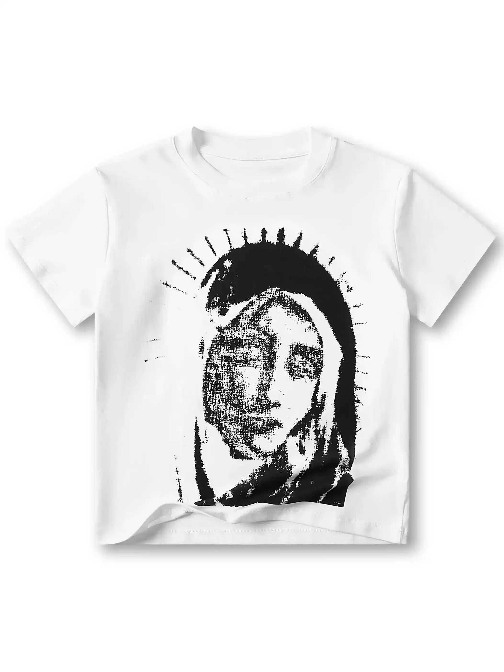 Street Style Virgin Mary Baby Tee-140
