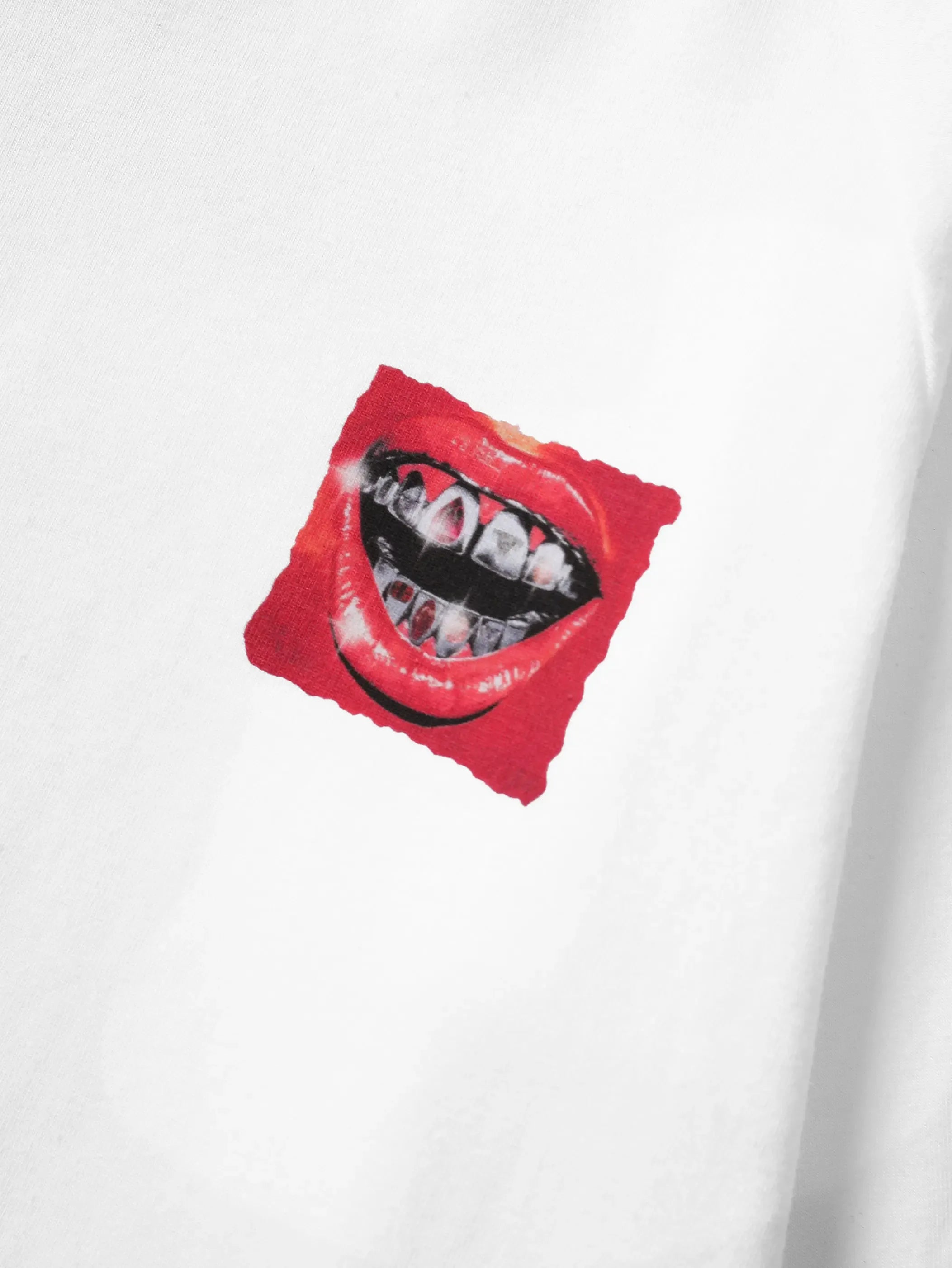 Bold Diamond Grillz Graphic Crop Top-072