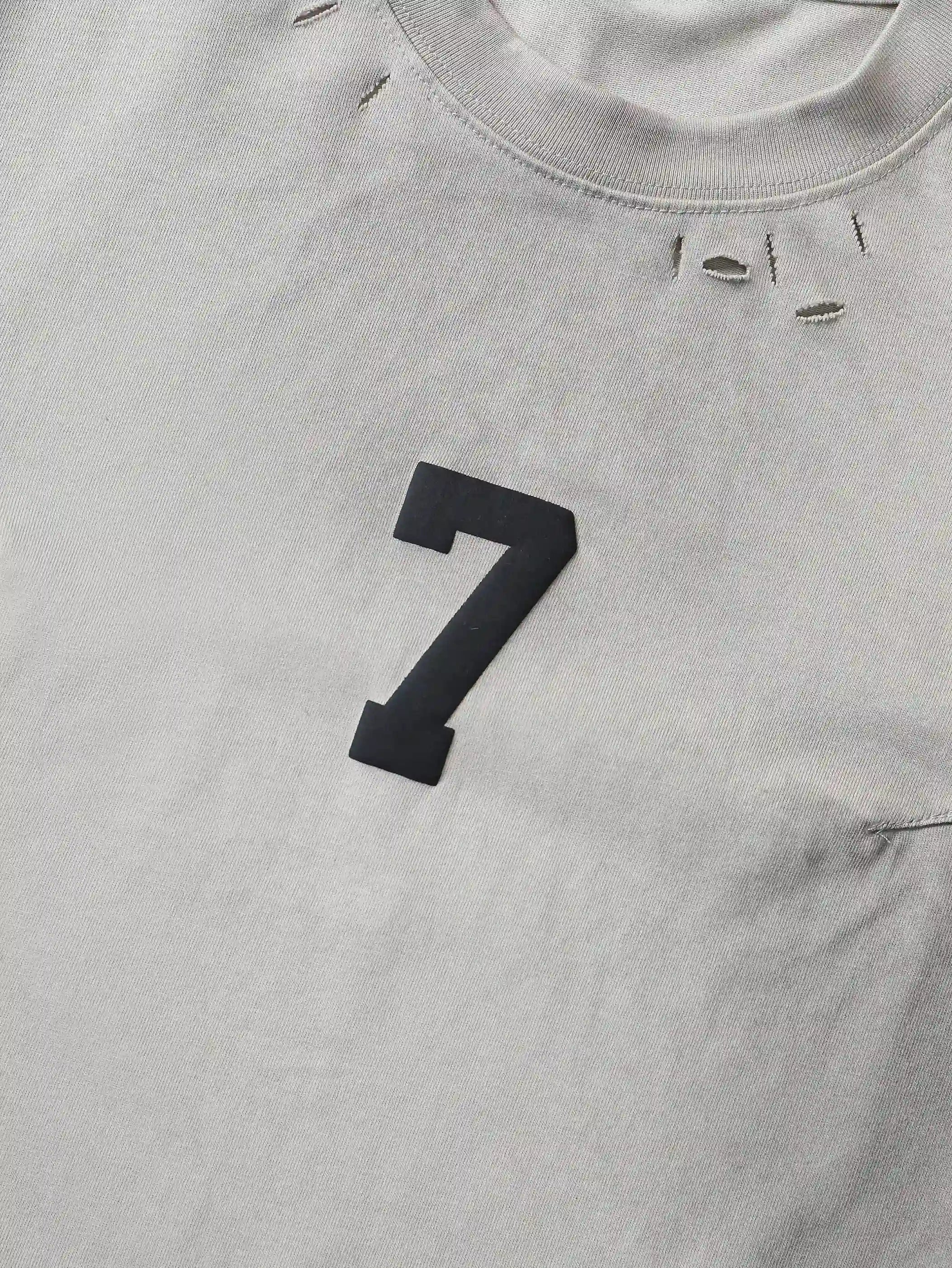 Number 7 Metal Ring T-shirt-S1009