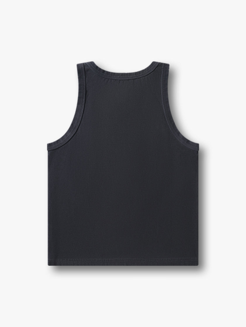 Graphic Tank Top with Pixelated Puppy Print Trendy Casual Streetwear Summer Sleeveless Top - 151