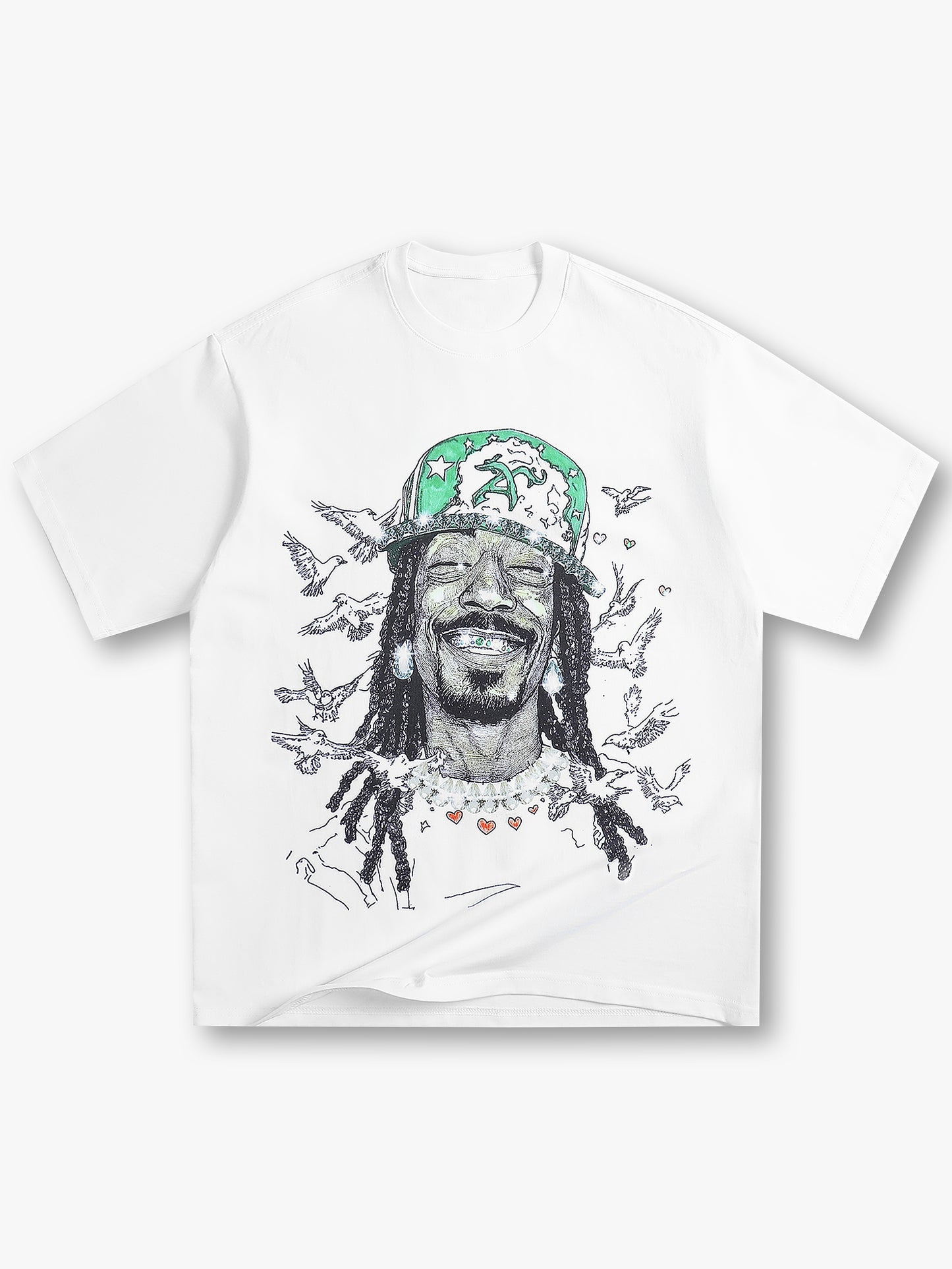 Casual Unisex Fashion Streetwear Graphic Tee with Hip Hop Artist Print