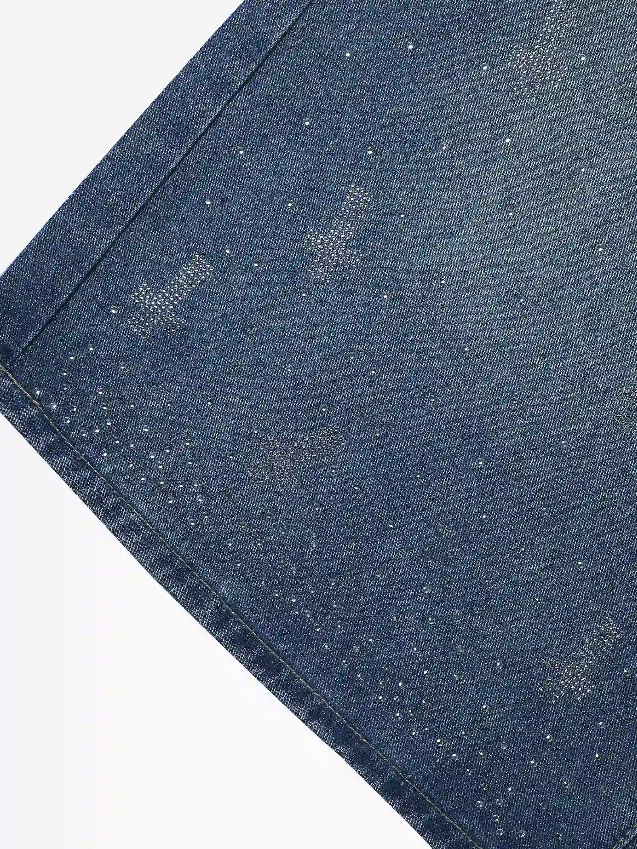 Shining Cross Denim Shorts-198