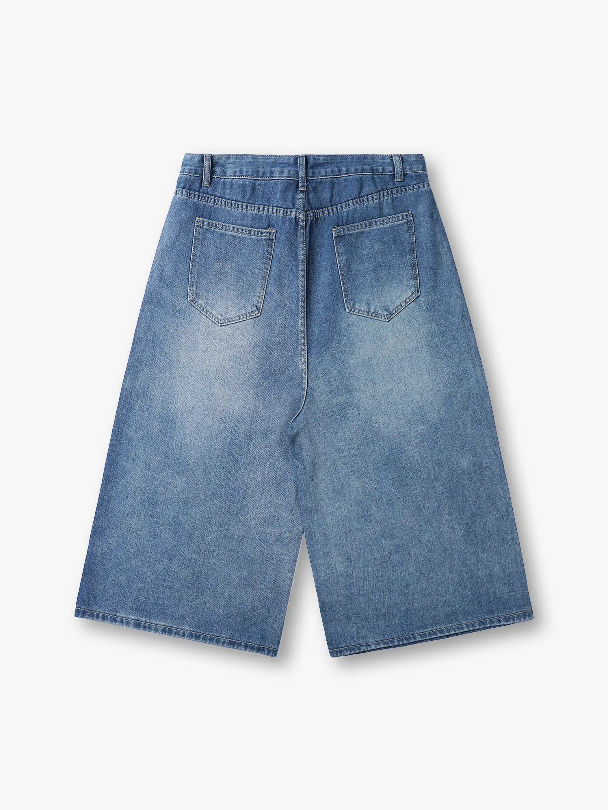 Shining Cross Denim Shorts-198