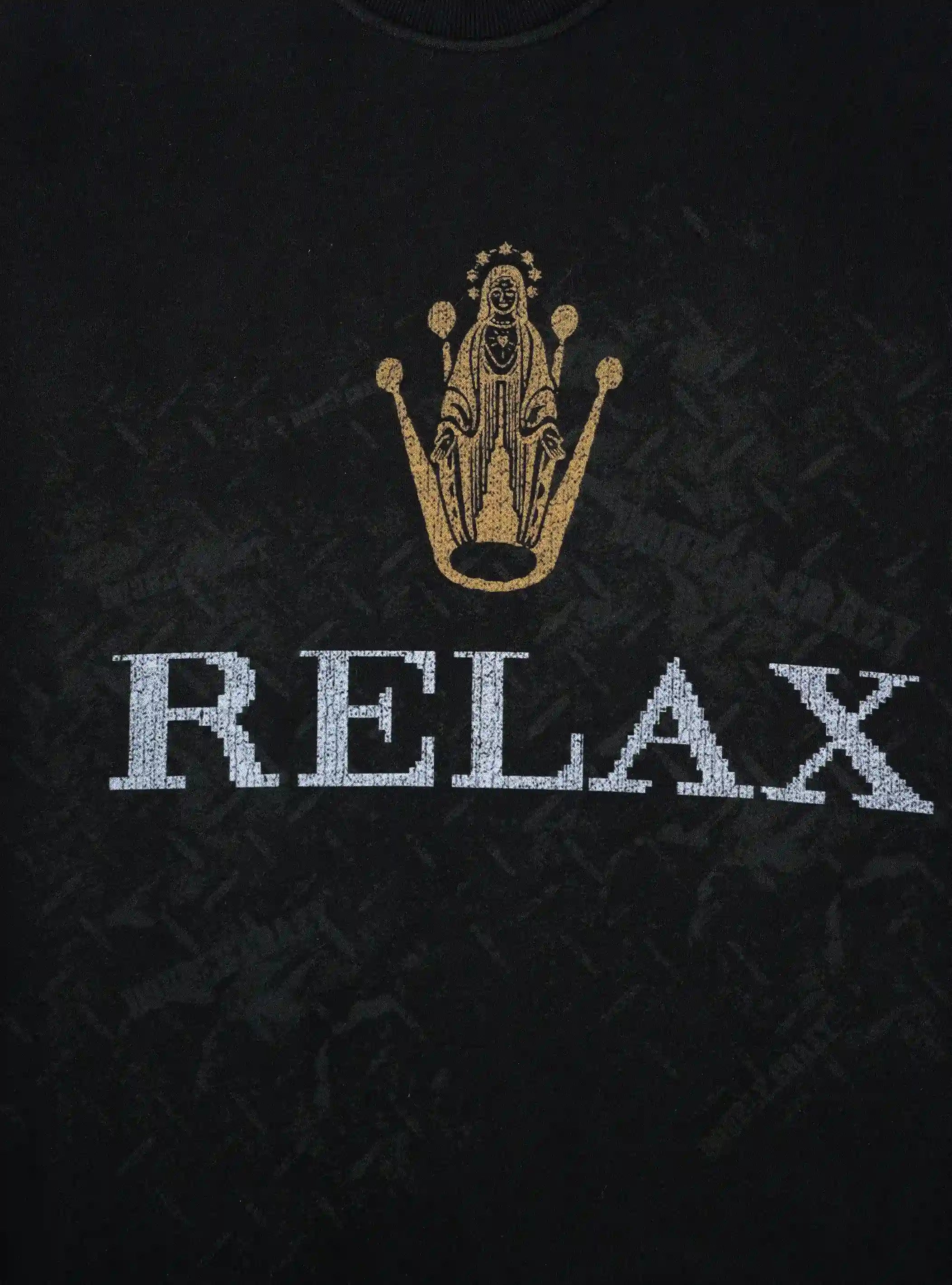 Boxy Relax Cracked Graphic Tee-431