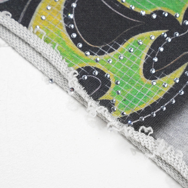 Bling Praying Hands Sweat Shorts-581
