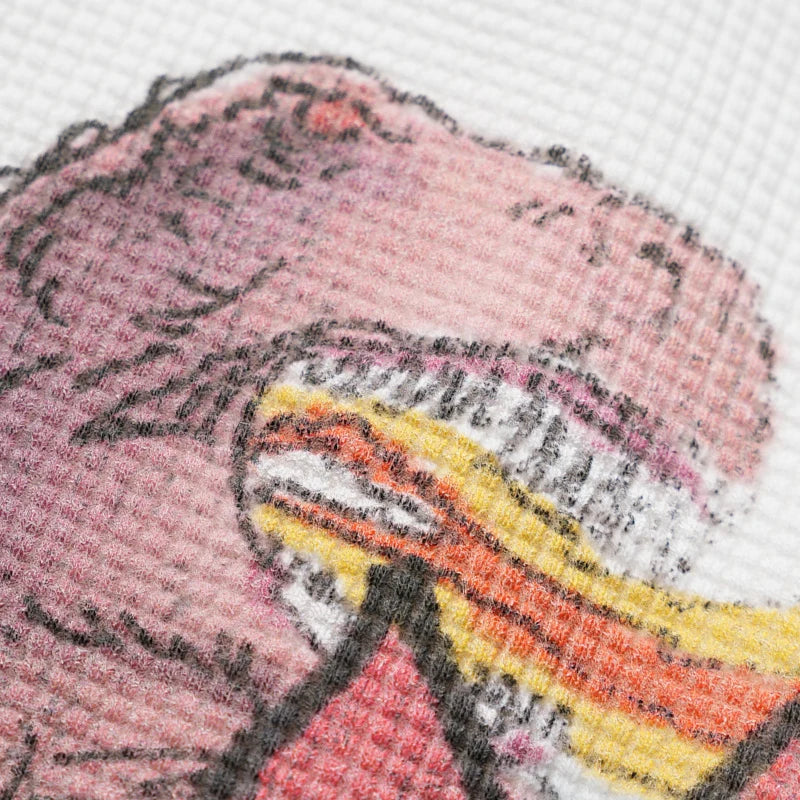 Washed Monster Boxy Waffle L/S-707