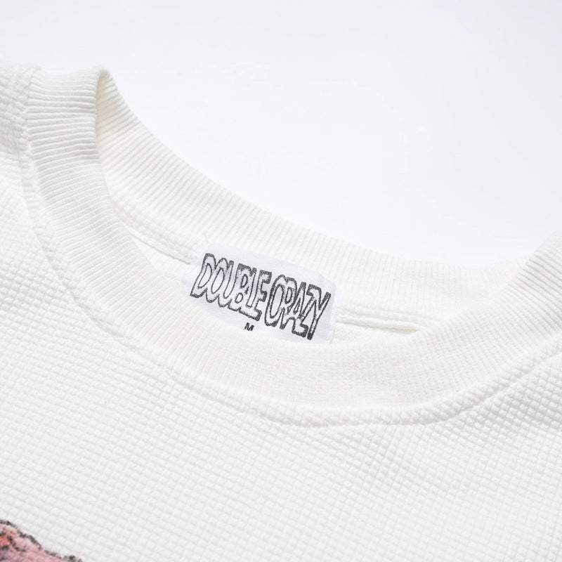 Washed Monster Boxy Waffle L/S-707