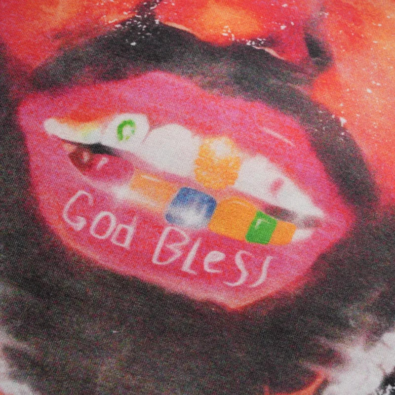 T-shirt Coupe Boxy Sparkle Grillz Rockstar-595