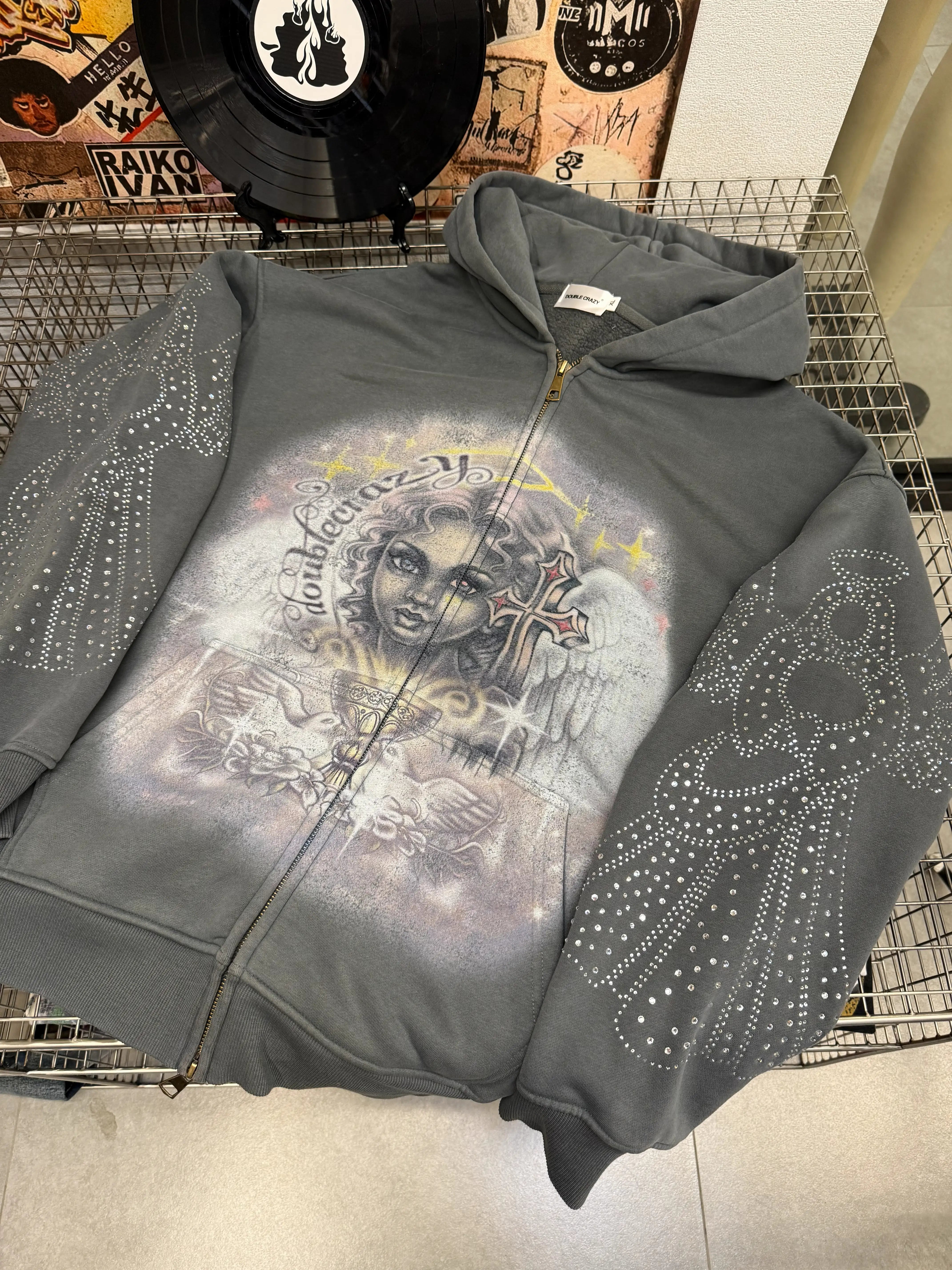 Angelic Cross Zip Hoodie-350