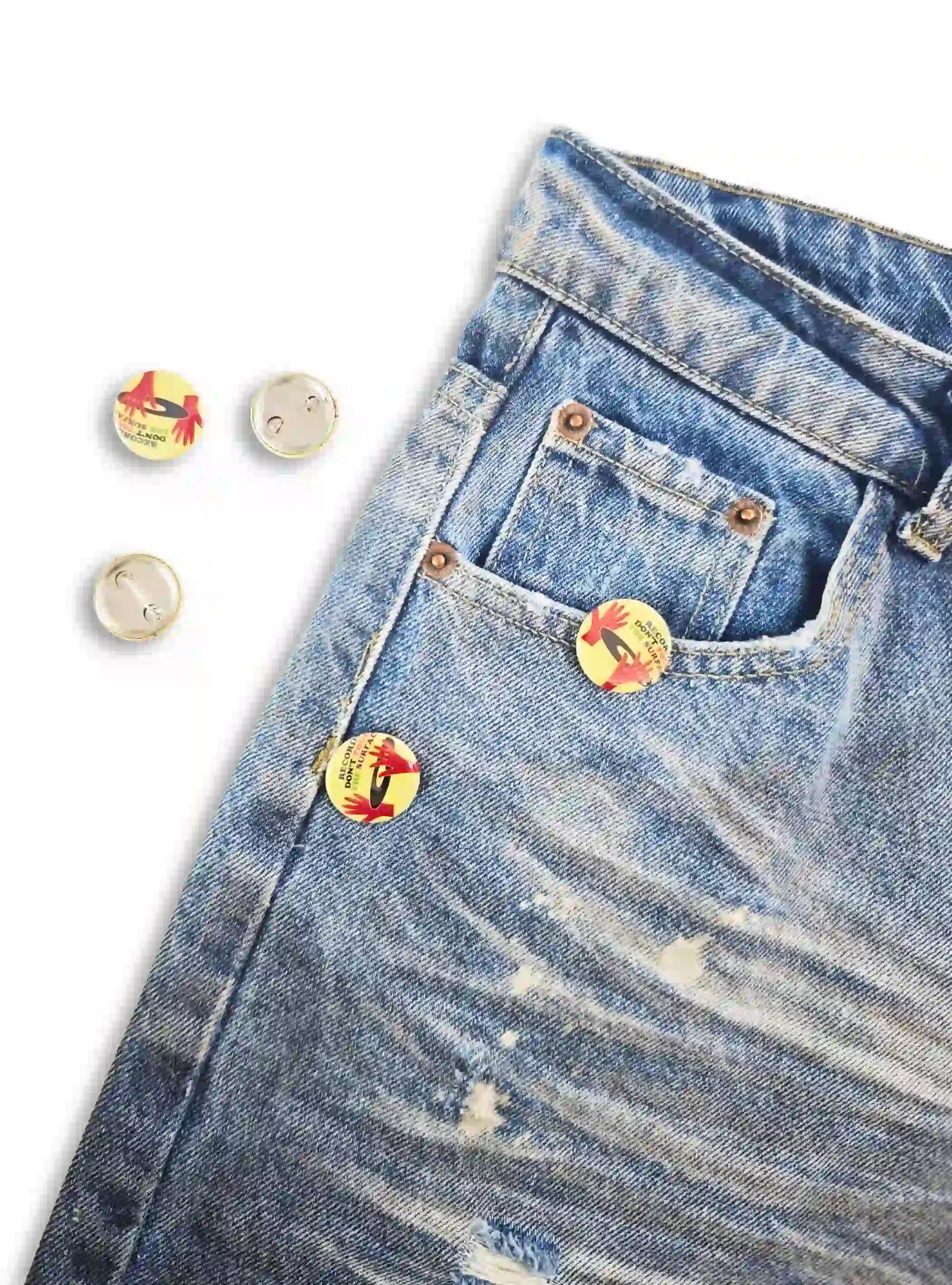 "Vinyl Care" Steel-Back Pin-BJ-452