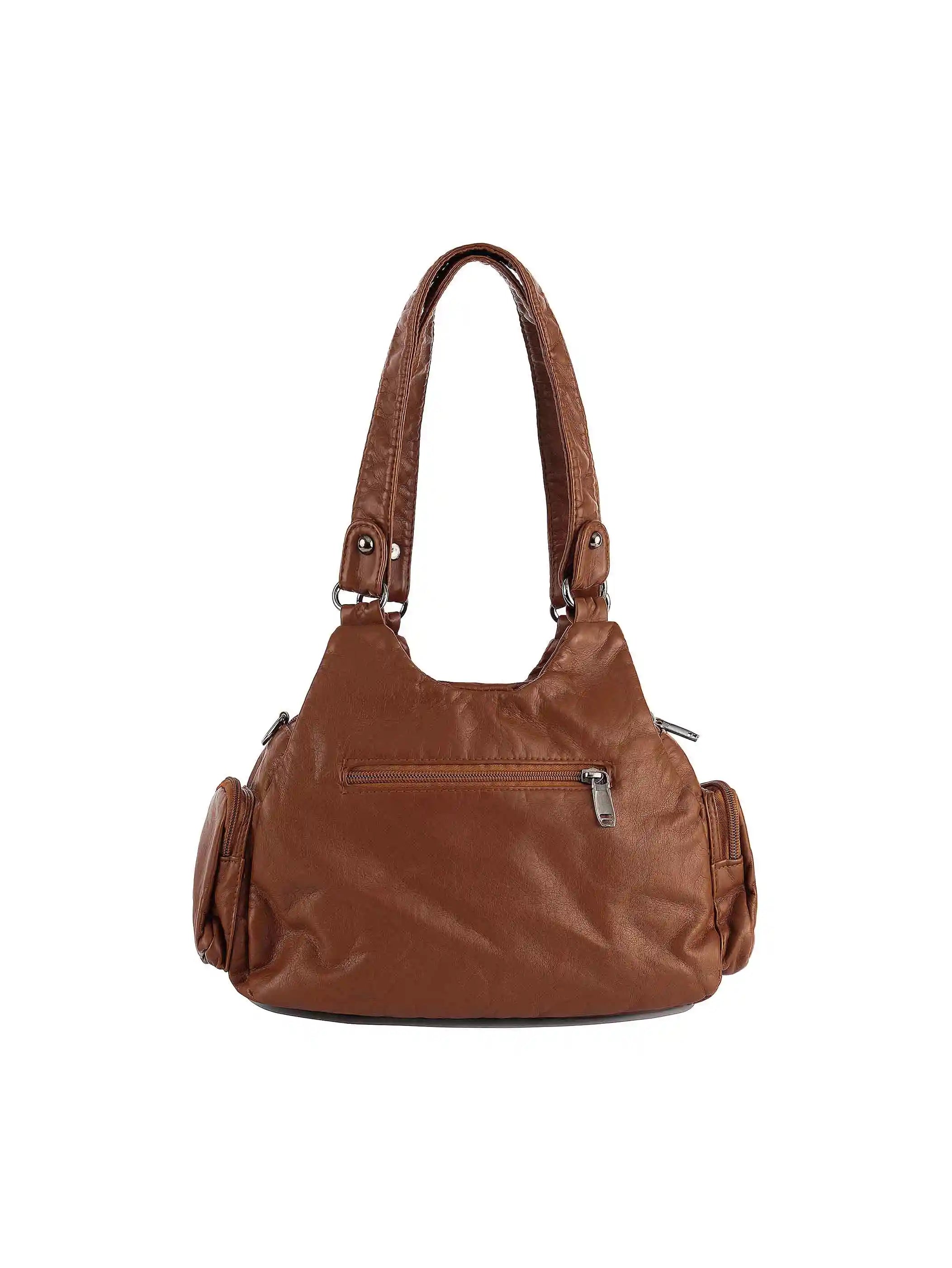 Moto Grunge Multi-zip Hobo Bag-S1223