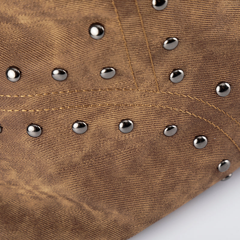 Sac fourre-tout clouté délavé-S1221