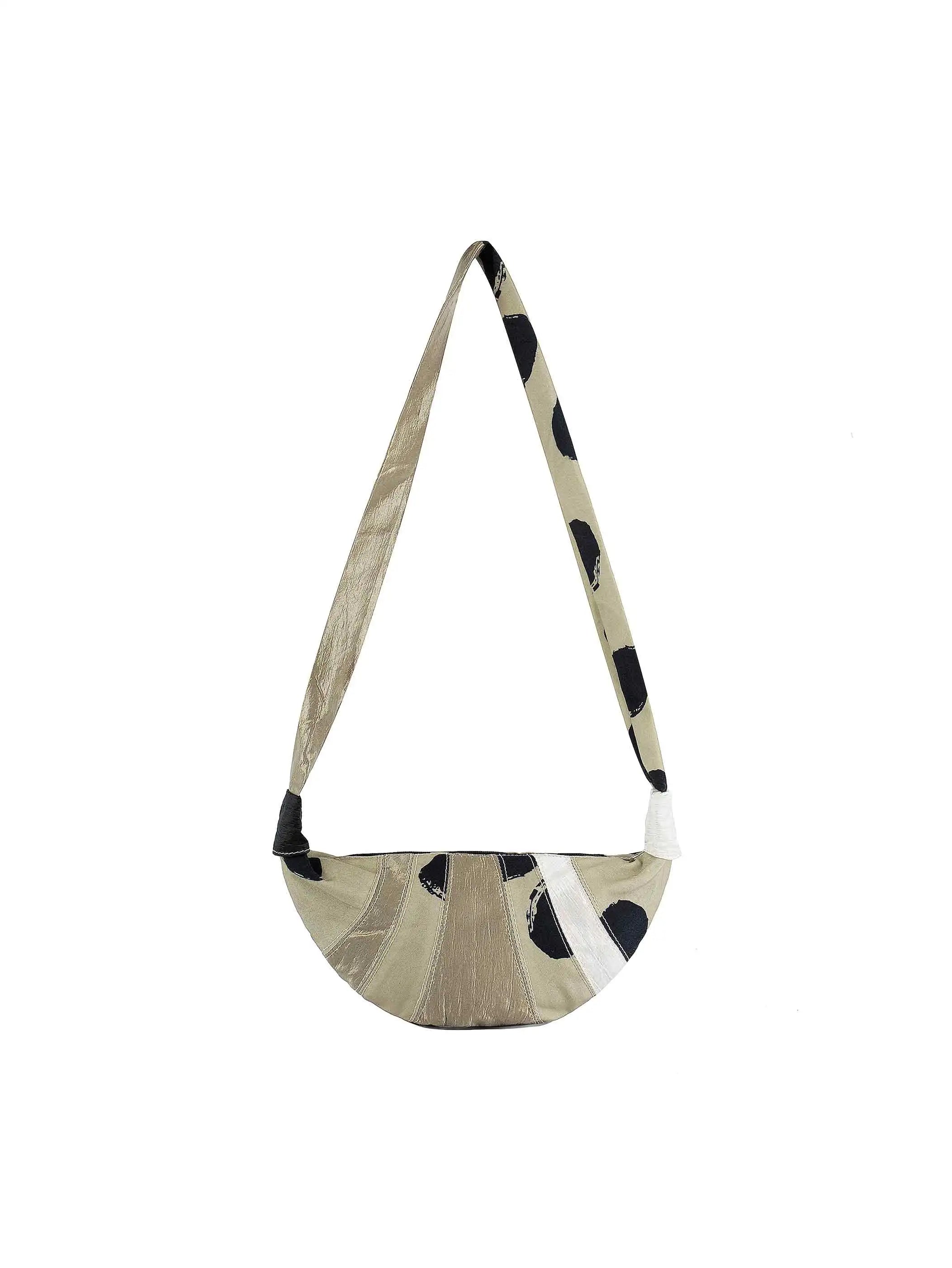 Graphic Polka Dot Croissant Bag-S1227