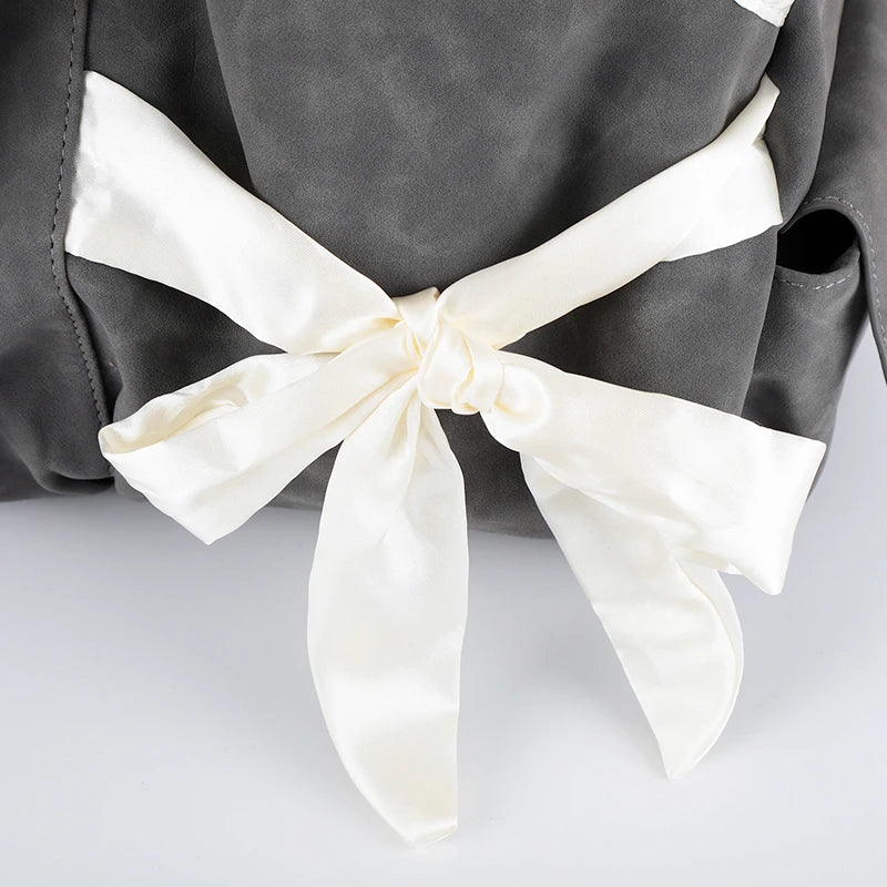 Coquette Washed Bow Shoulder Bag-S1228