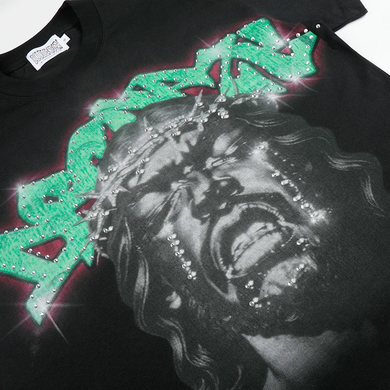 T-shirt Bling Jésus qui pleure-529