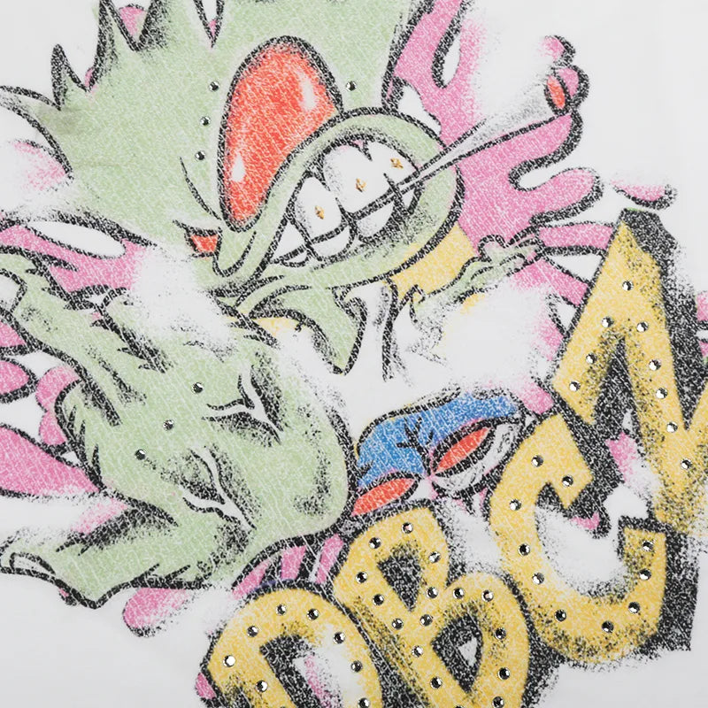 T-shirt graphique brut « Edgy Bling »-483