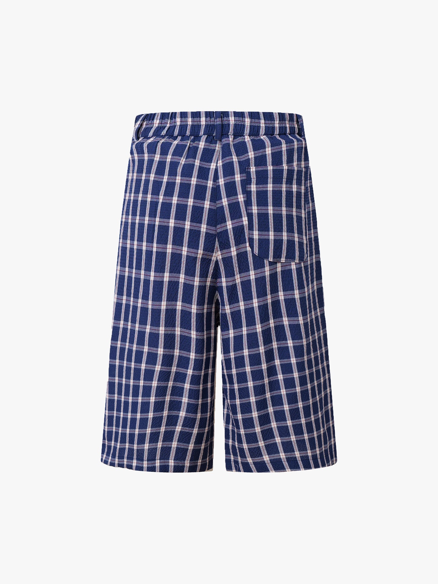 Street Chic Plaid High-Waist Checkered Shorts Button Detail