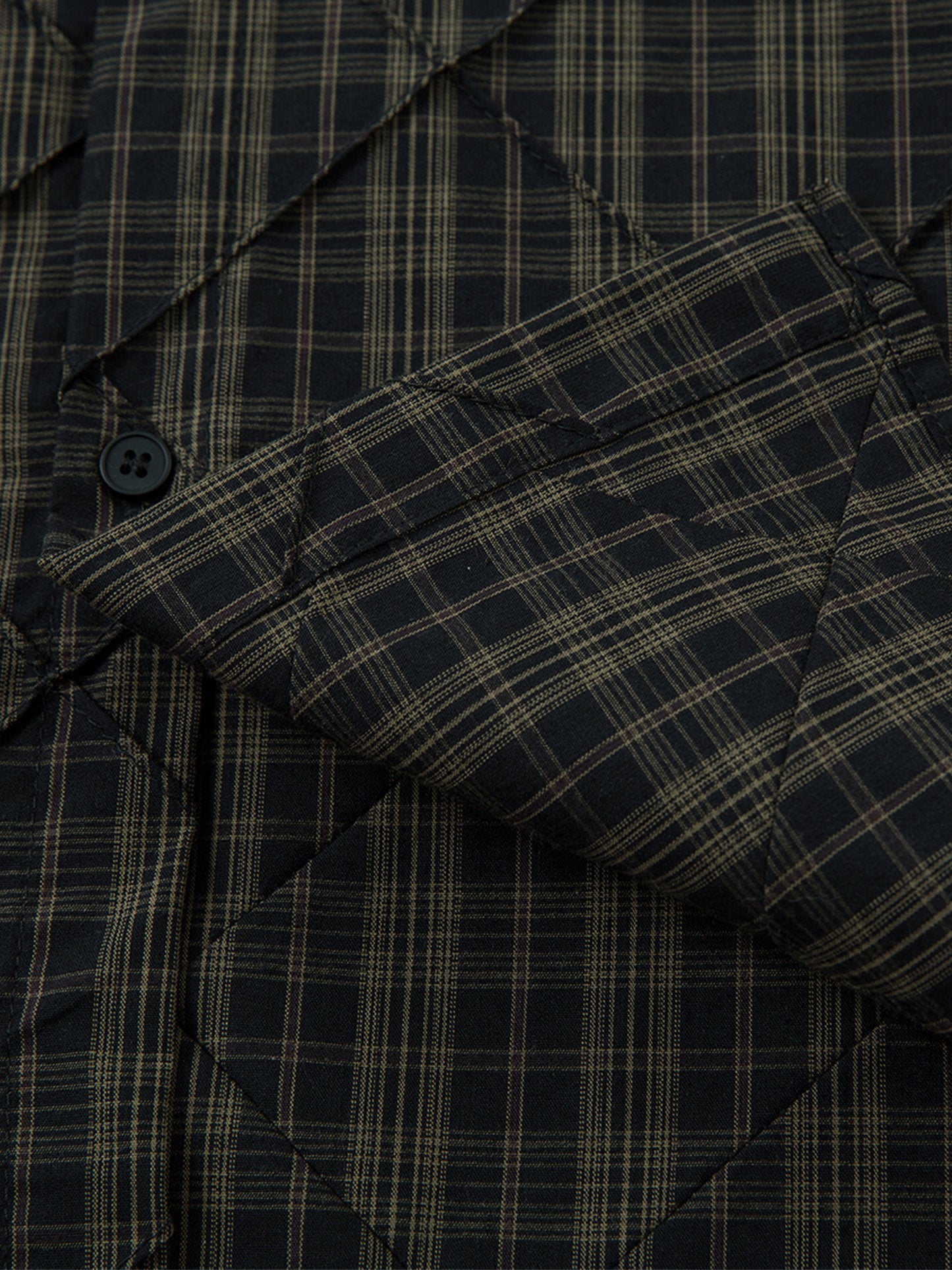 New Collection Quilted Plaid Shirt with Long Sleeves Stylish Streetwear Layered Casual Shirt