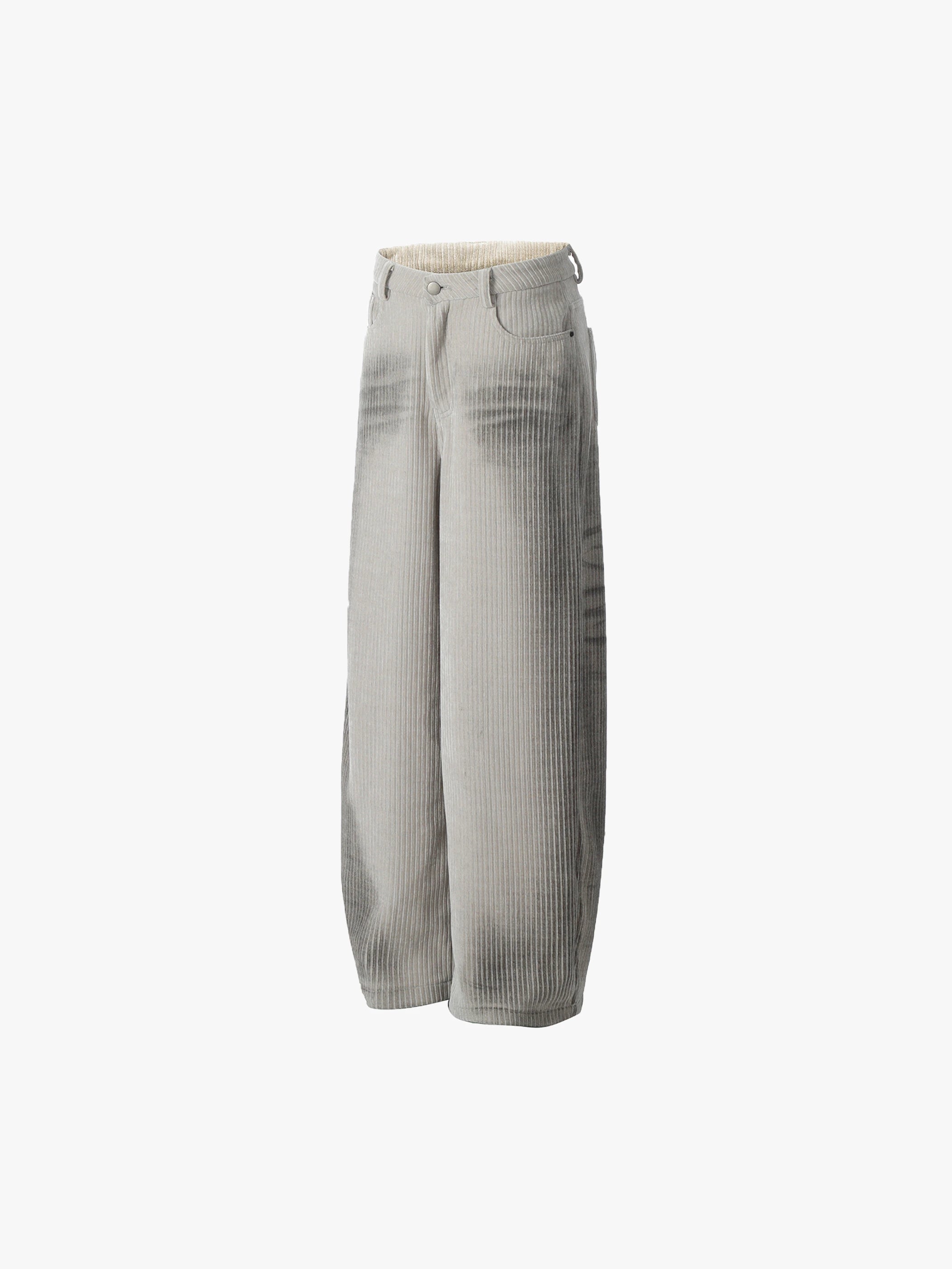 Stylish Corduroy Wide Leg Pants Vintage Distressed Design Comfortable Casual Trousers High Waist Fashion Pants - S997