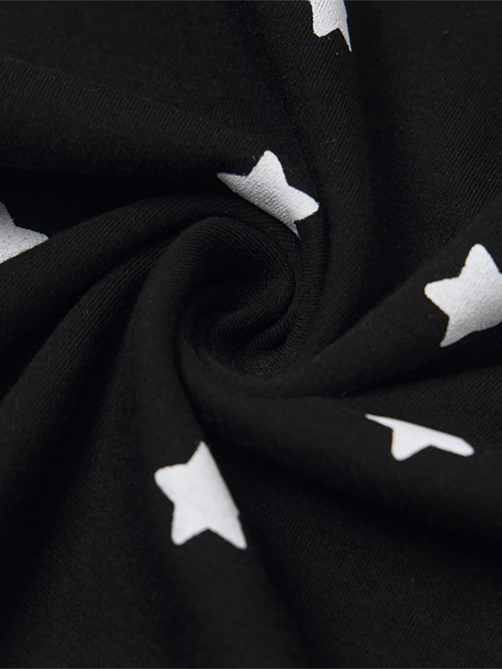 Y2K Star Print Heart Patch Sporty T-shirt-S1002