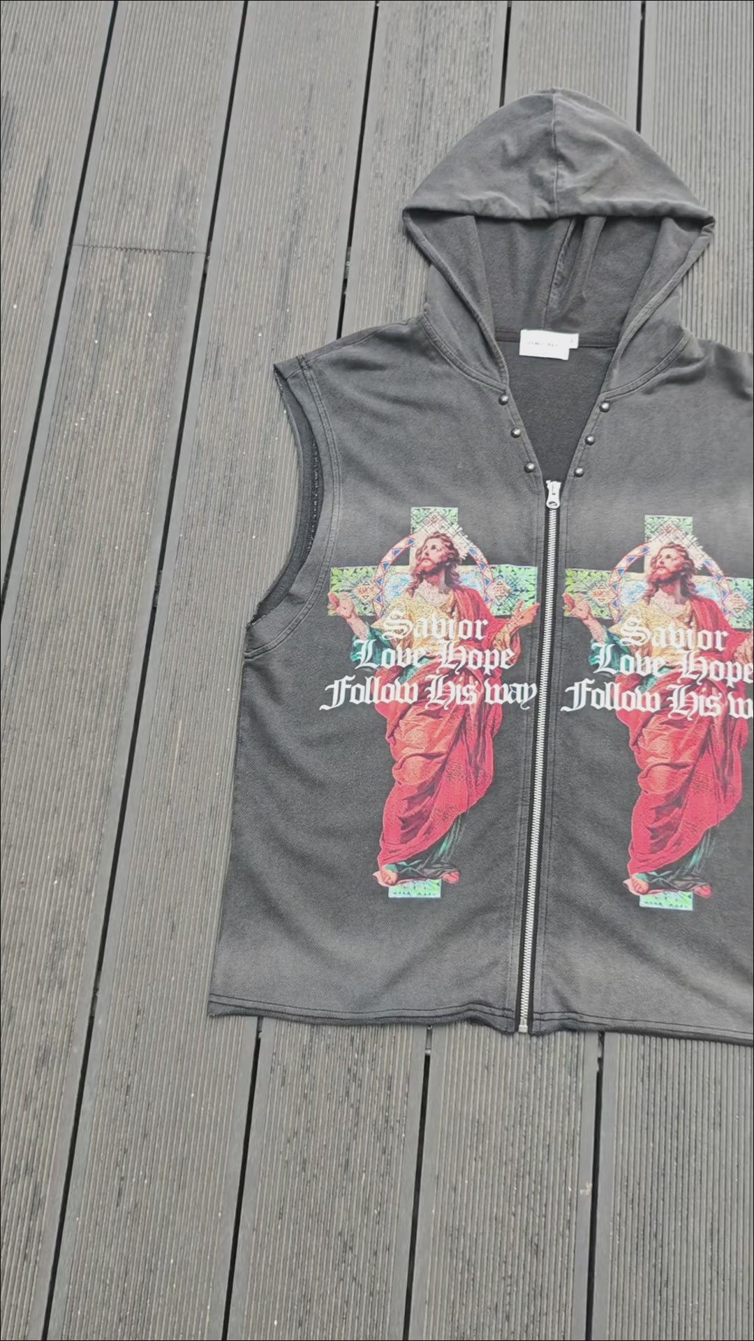 Sacred Rebel Hooded Vest-238