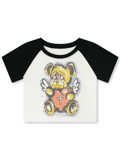 Vintage Boxy Airbrush Bear Tee-442