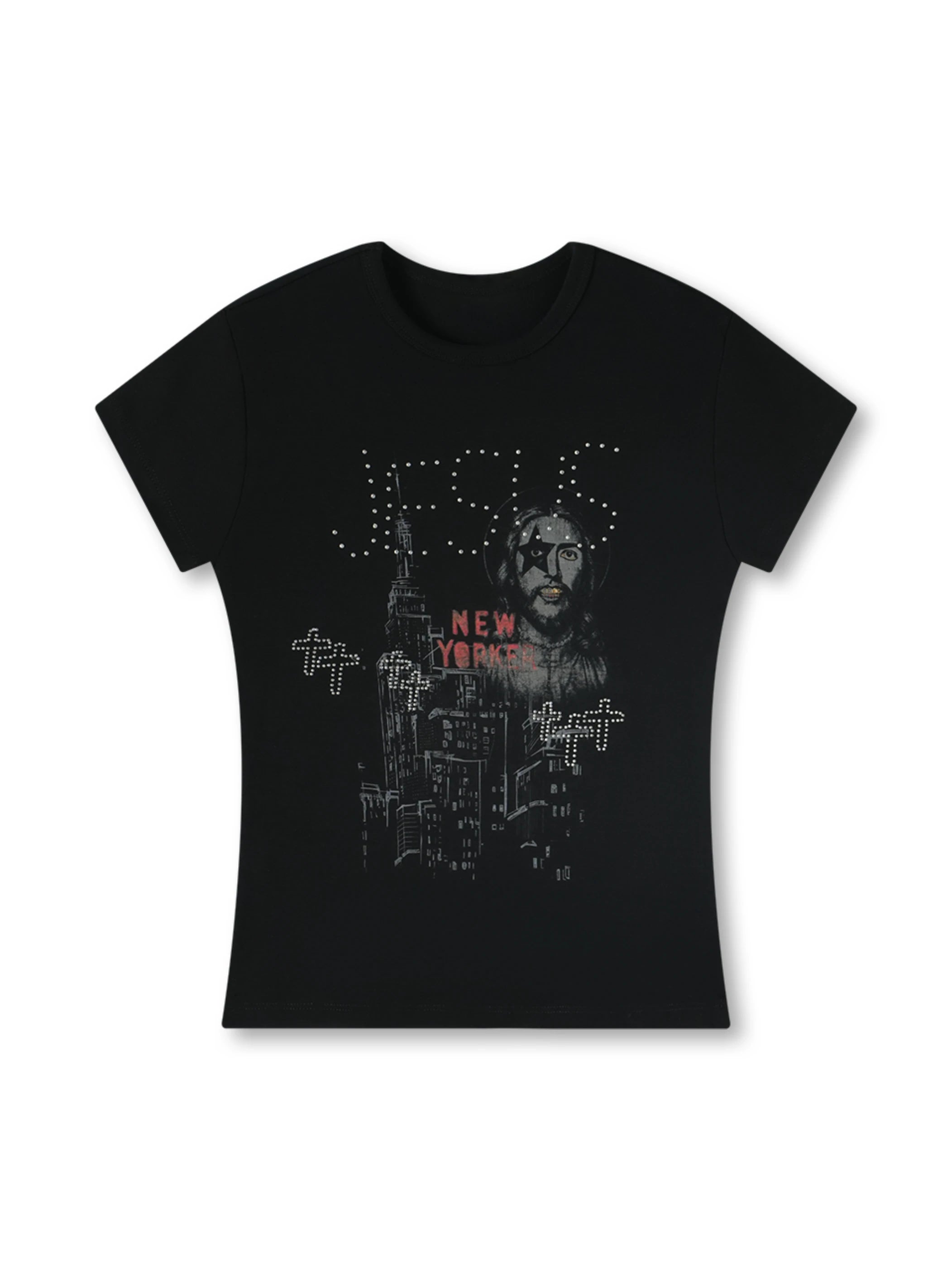 Iced Out NY City Graphic Baby Tee-439