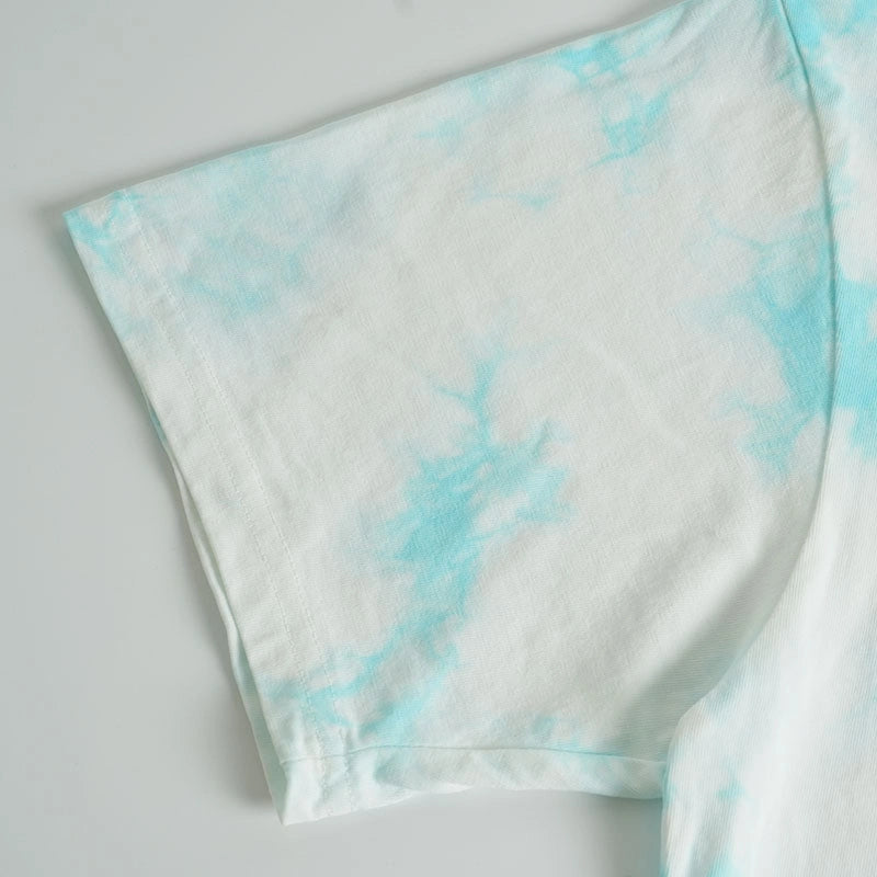 Floral Rhinestone Tie-dye Tee-477