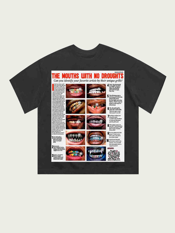 Teeth - themed Poster, Stylish Street - style Oversized T - shirt