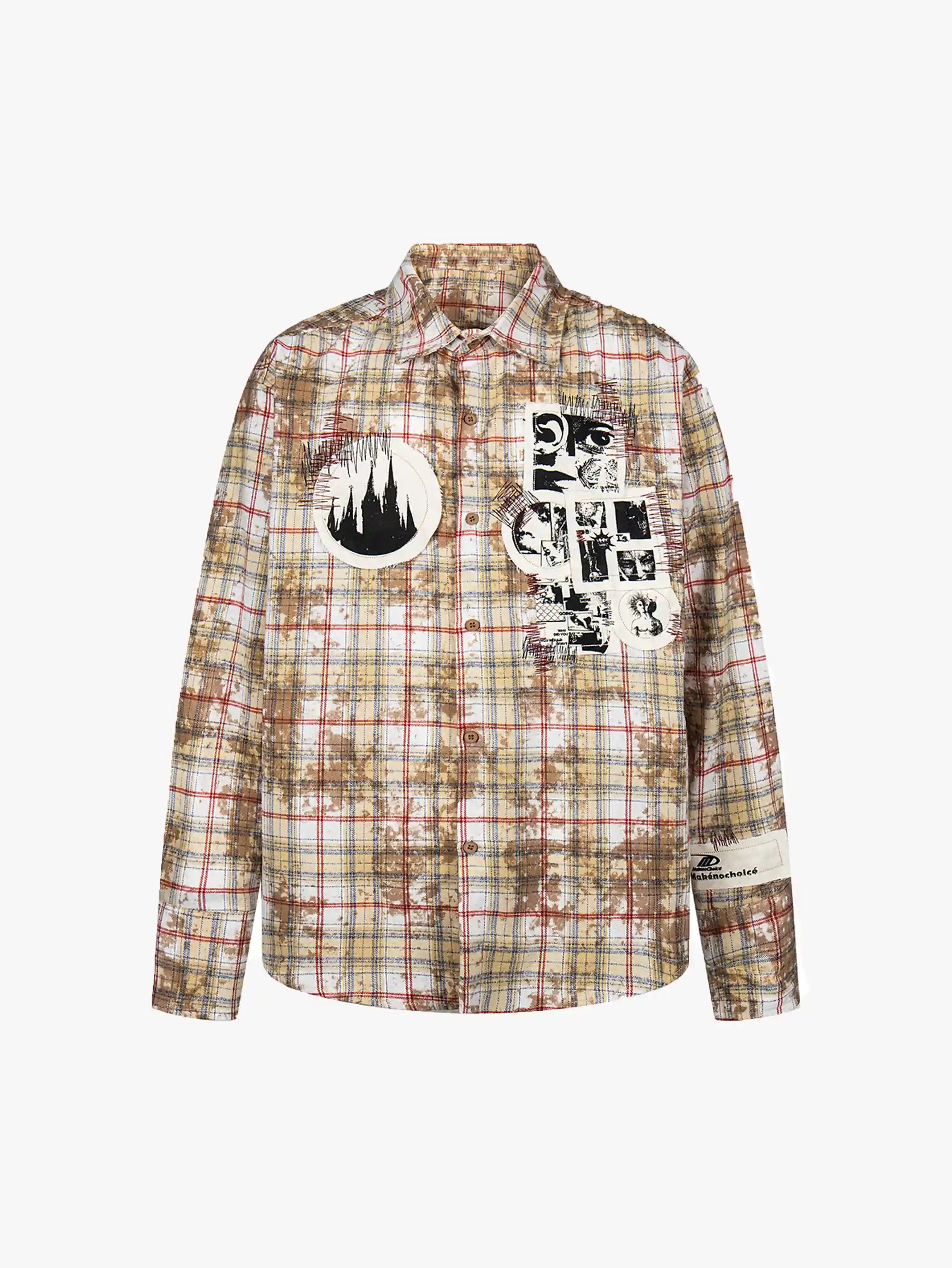 Graphic Plaid Street Shirt -s958