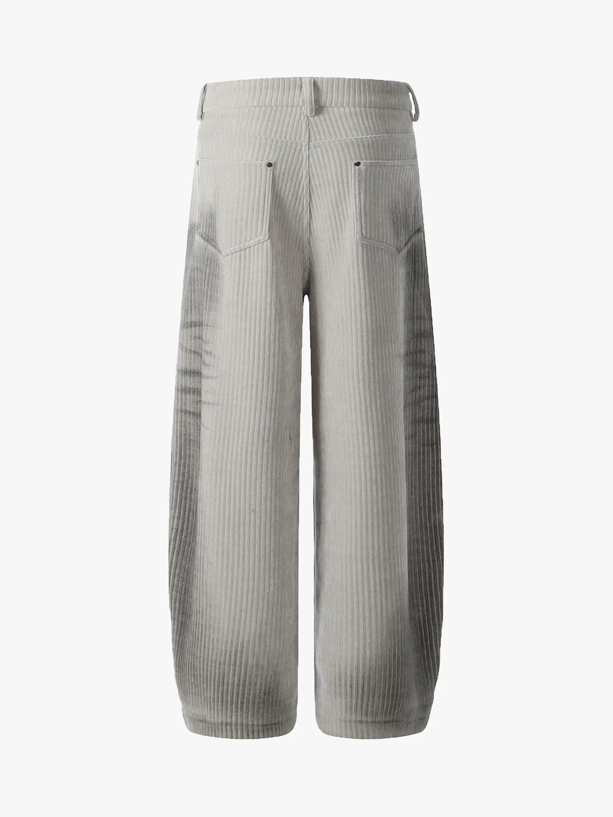 Stylish High Waist Corduroy Wide-Leg Trousers - S997