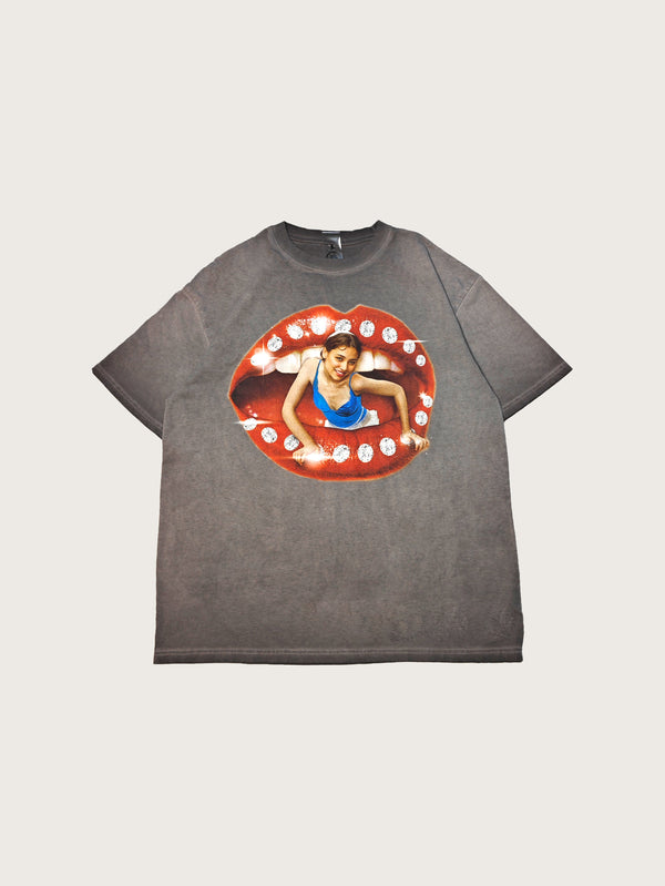 Lips Diamond Girl Vintage Tee