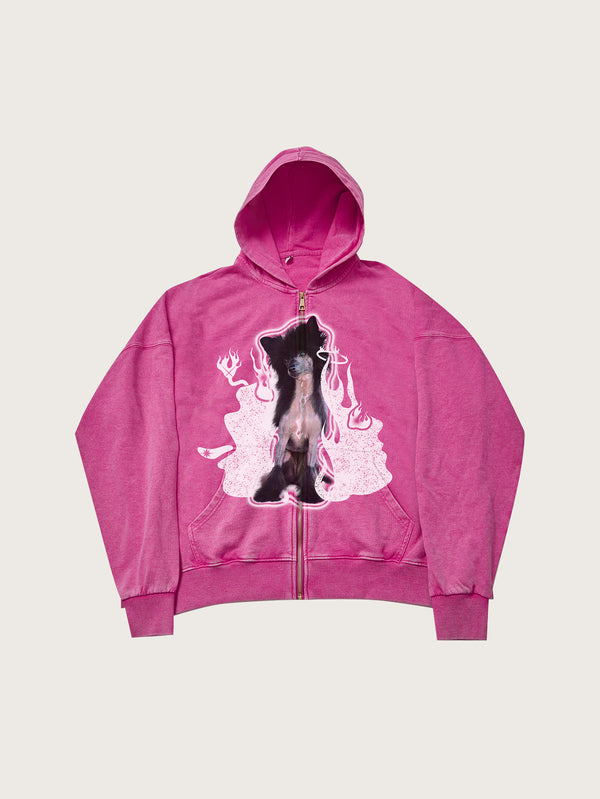 Rock Puppy Vintage Zip-Up Hoodie