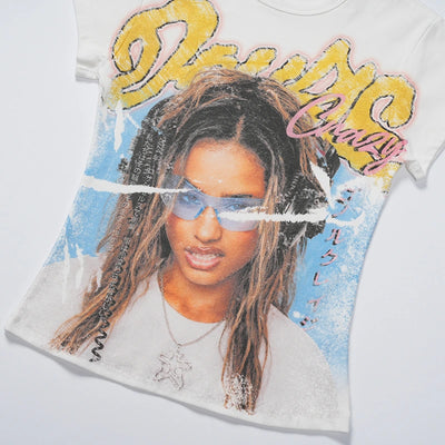 Creased Poster Girl Baby Tee-628