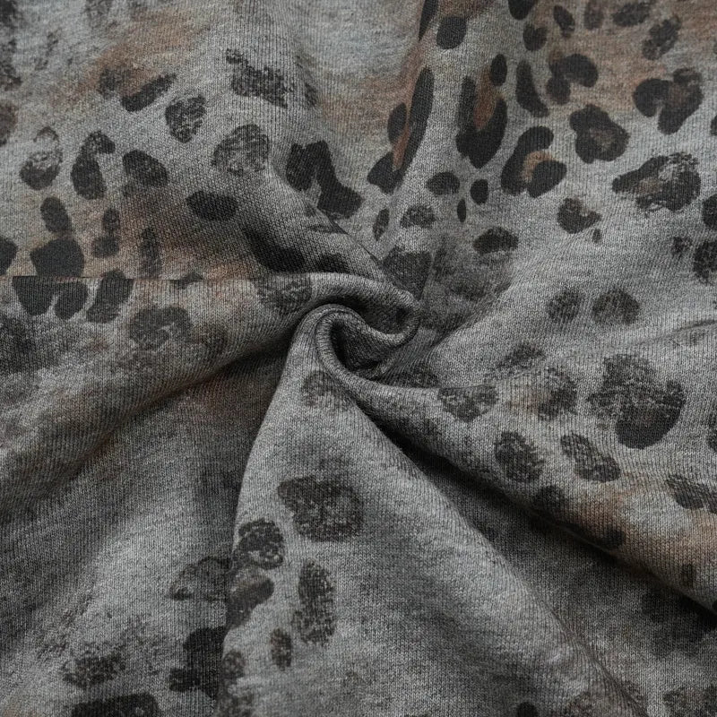 Contrast WOW Leopard Hoodie-770