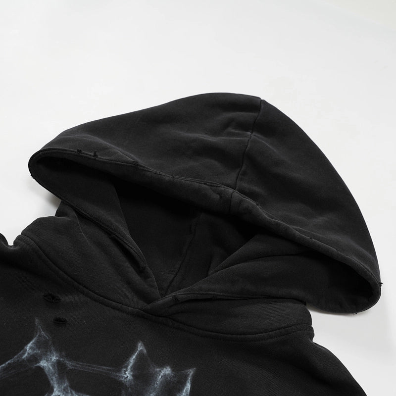 Distressed X-Ray Bone Hoodie-780