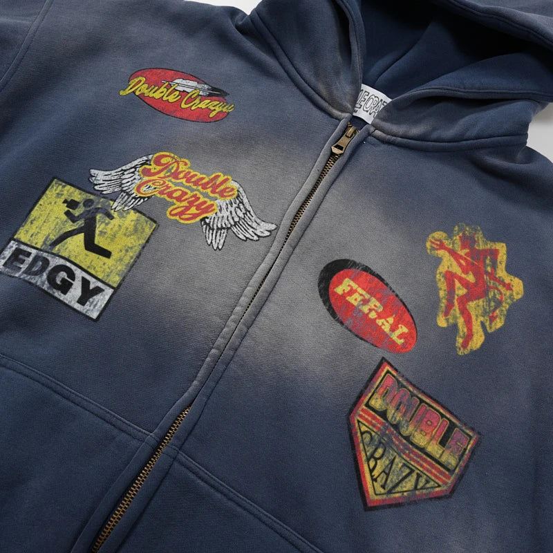 Autocollant sandblasté Zip-790 (style sticker bomb)
