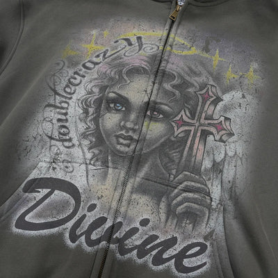 Iced Angel Wing Divine Zip-809