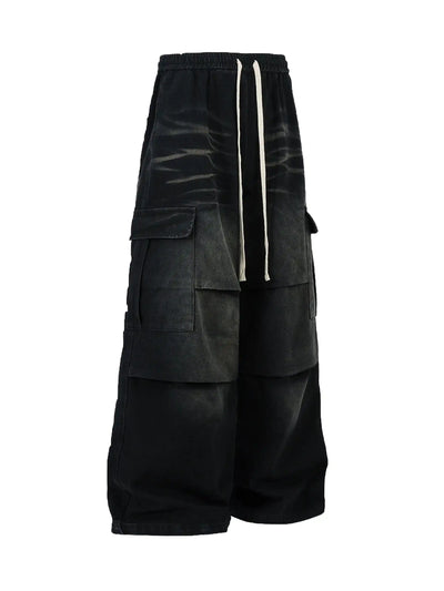 Pantalon délavé style urbain-S1067