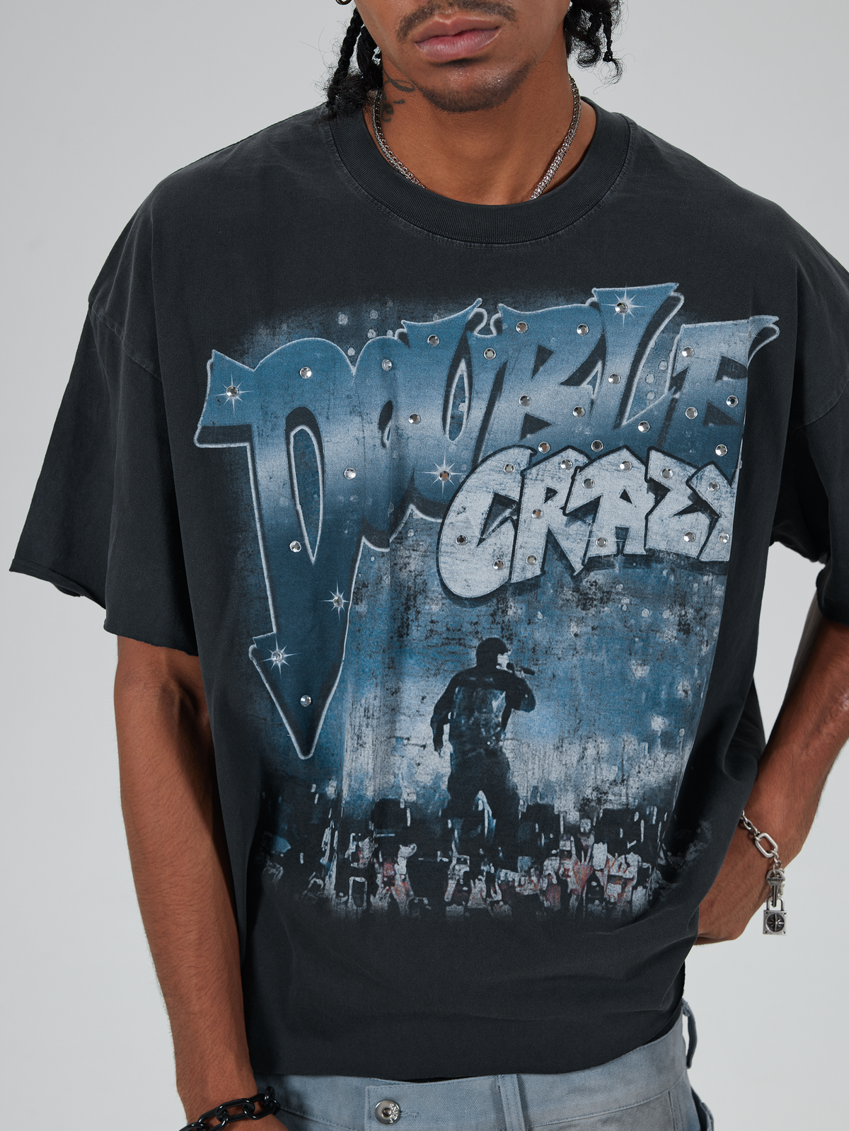 Camiseta desgastada Rockstar-617