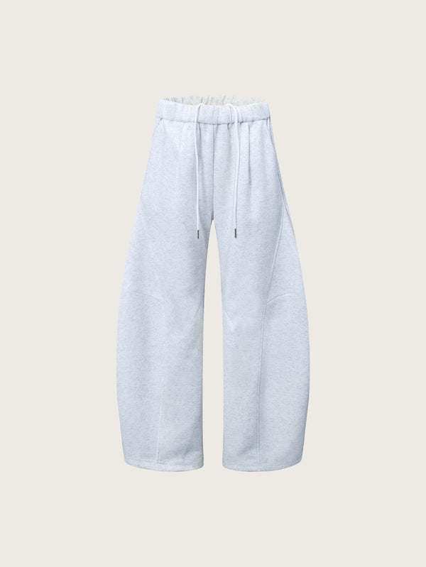 Comfort Style Light Gray Sweatpants Soft Elastic Waistband With Adjustable Drawstrings