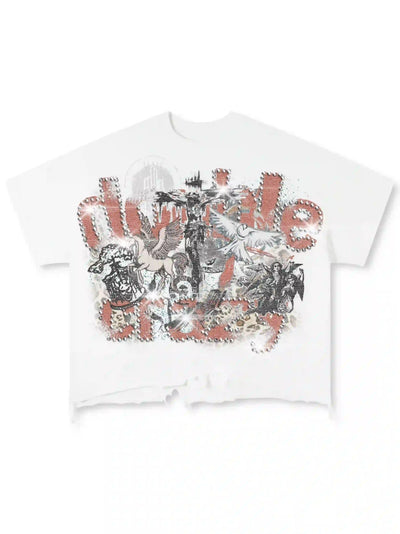 Archive Collage Distressed Tee-444