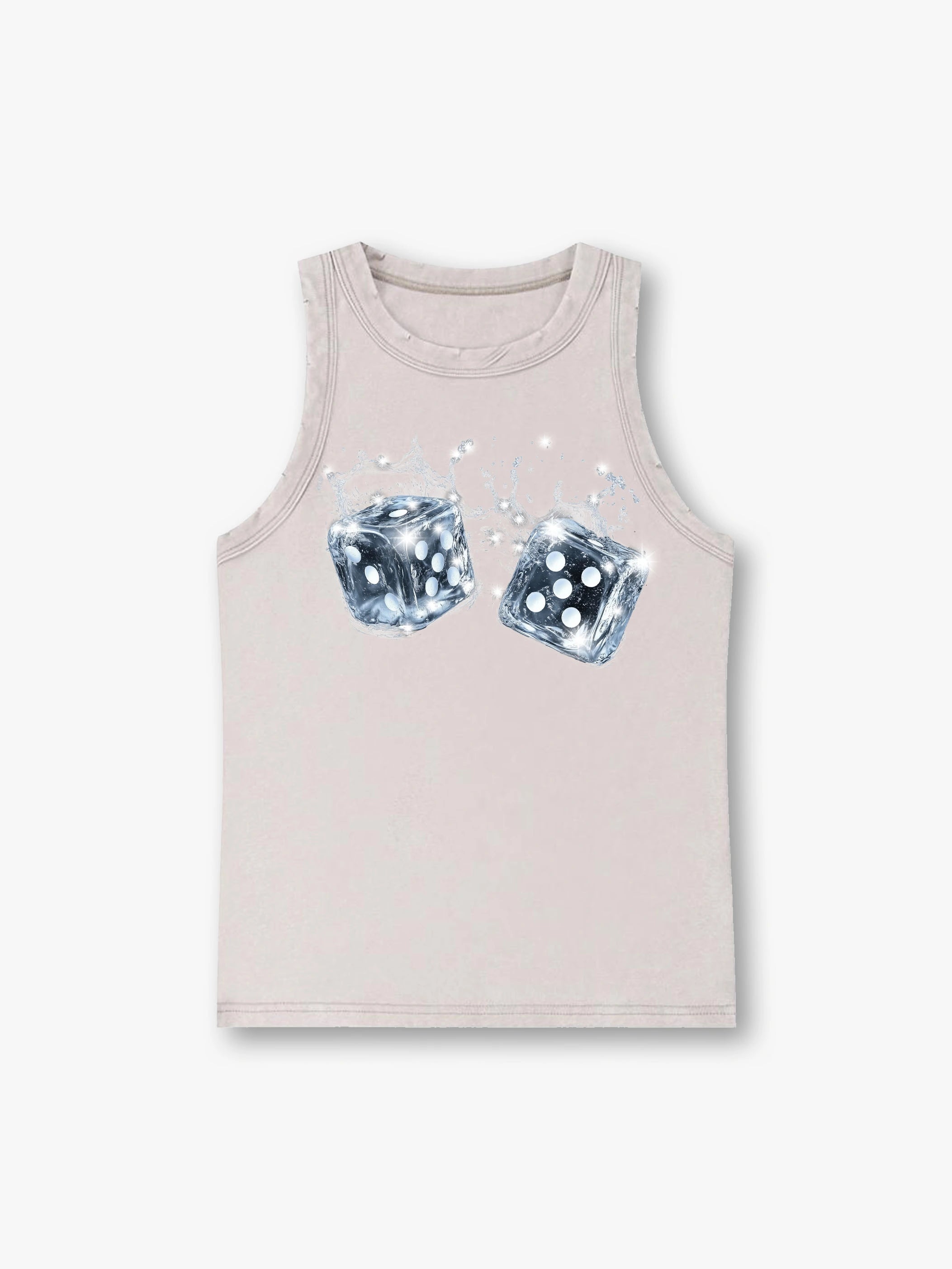 Casual Summer Sleeveless Graphic Tank Top - 112