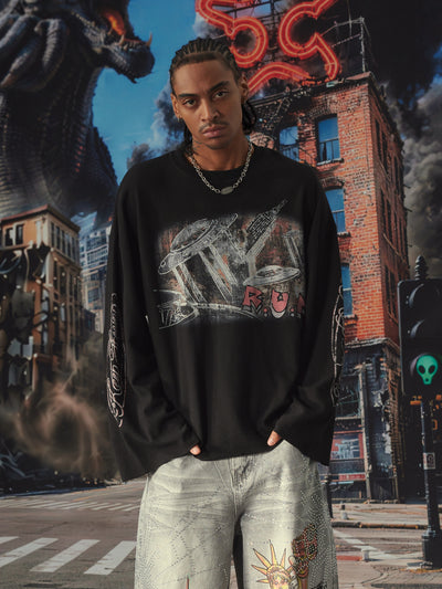 Bling Sci-Fi Distressed L/S-705