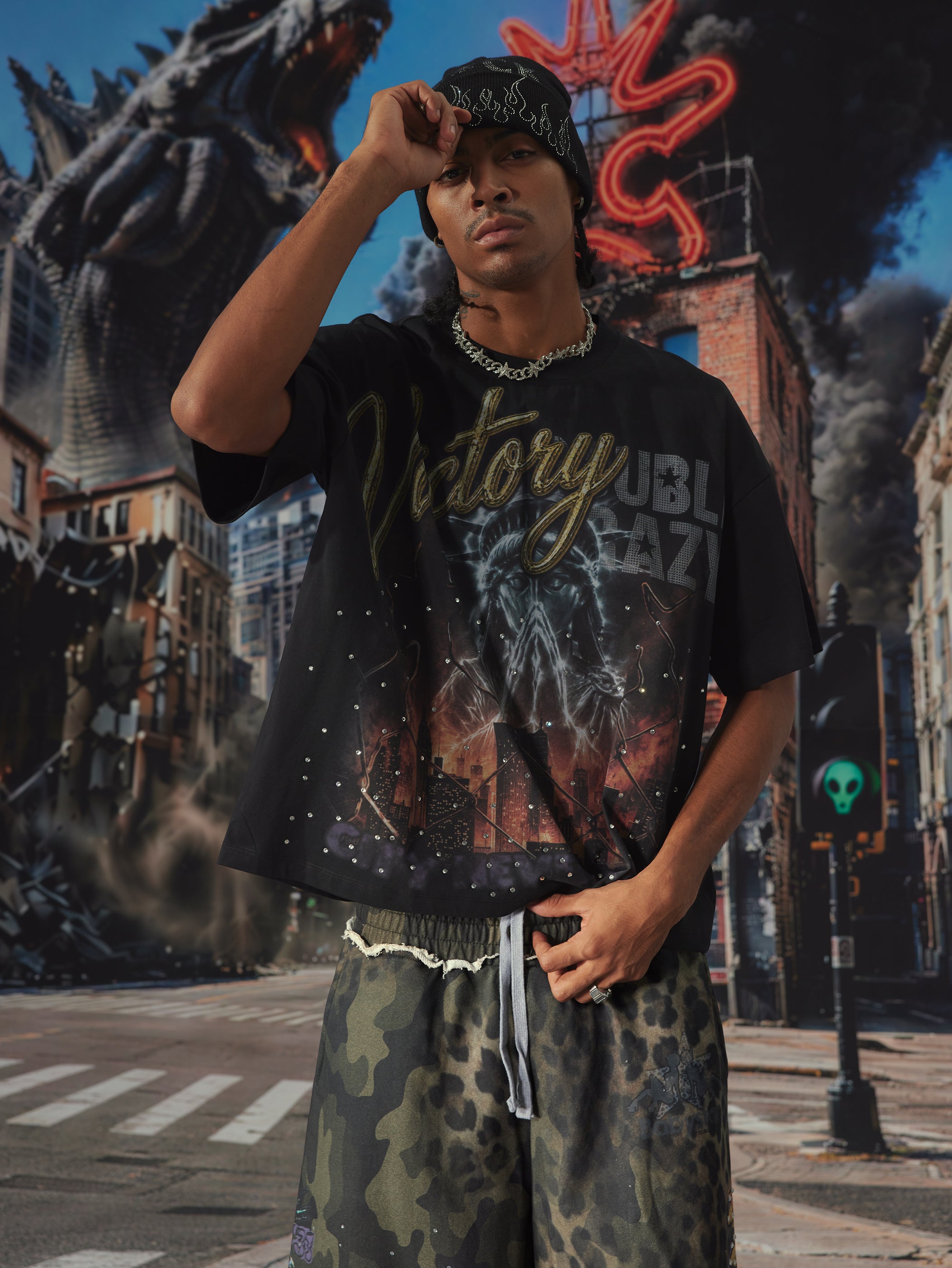 T-shirt Burning City Liberty-660