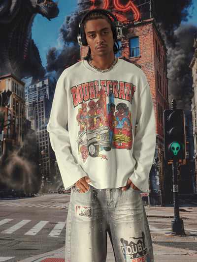 Vintage Rap Crew Studded L/S-697