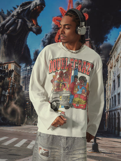 Vintage Rap Crew Studded L/S-697