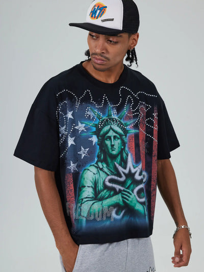 90s Grunge Liberty Bling Tee-684